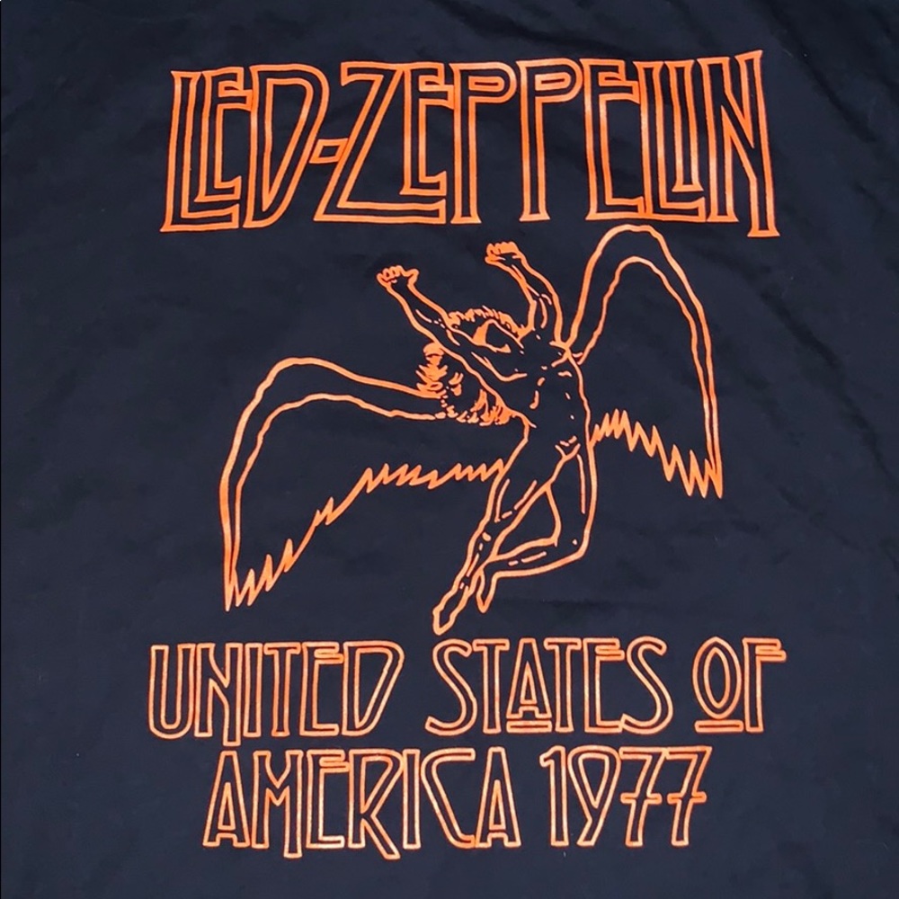 LED Zeppelin Short Sleeve Black Band T Shirt